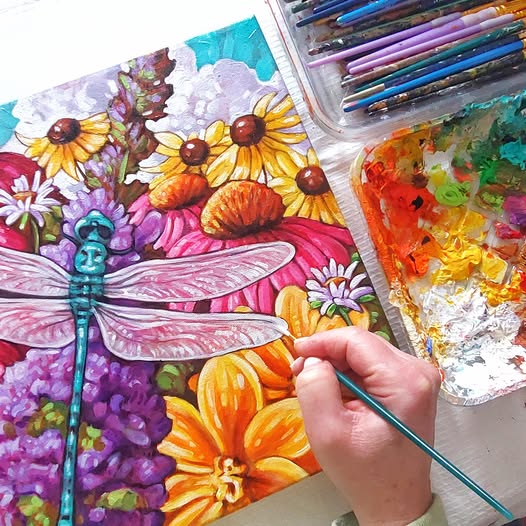 Custom Dragonfly Painting