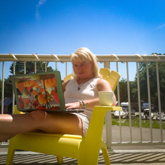 Working on listing the NEW collection of paintings