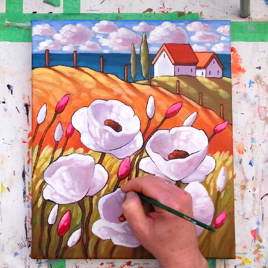 Coastal Bloom Painting Process Video