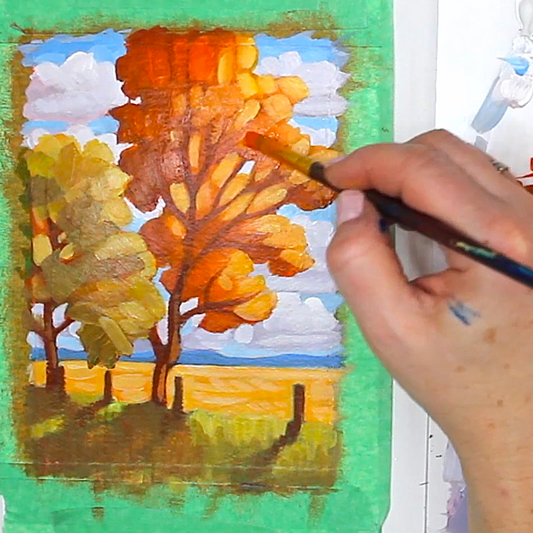 How to Paint a Colorful Country View,
