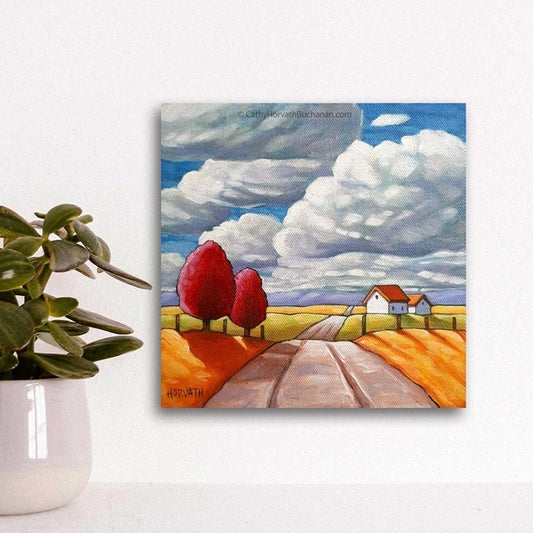 Country road petit painting