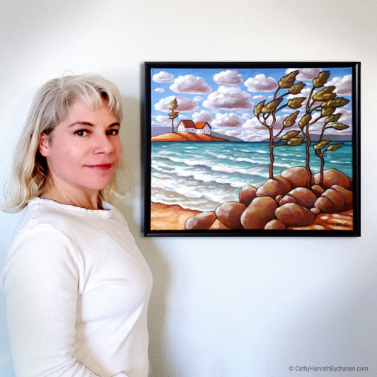 Windy waves painting