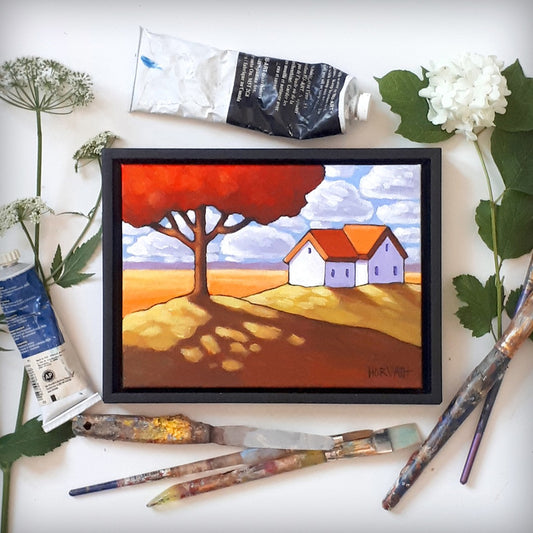 Red Tree mini-painting