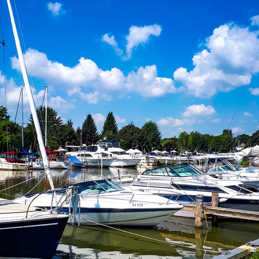 Scenic marina view