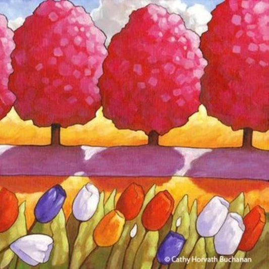Pink trees art print