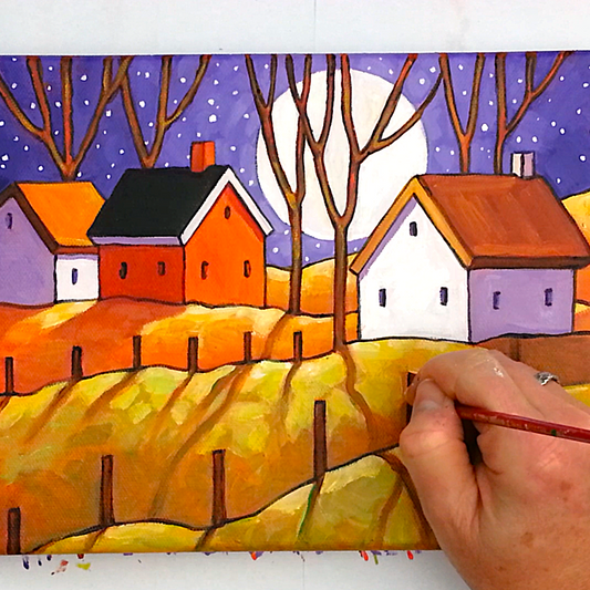 Night Moon Landscape Video