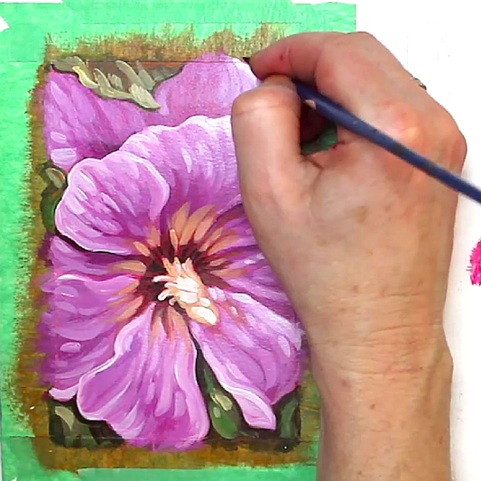 Rose of Sharon Flower Painting Video