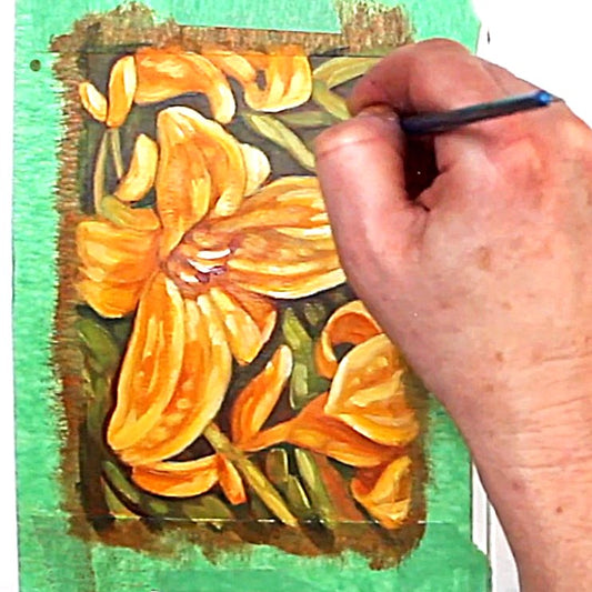 Daylily Flower Painting Video