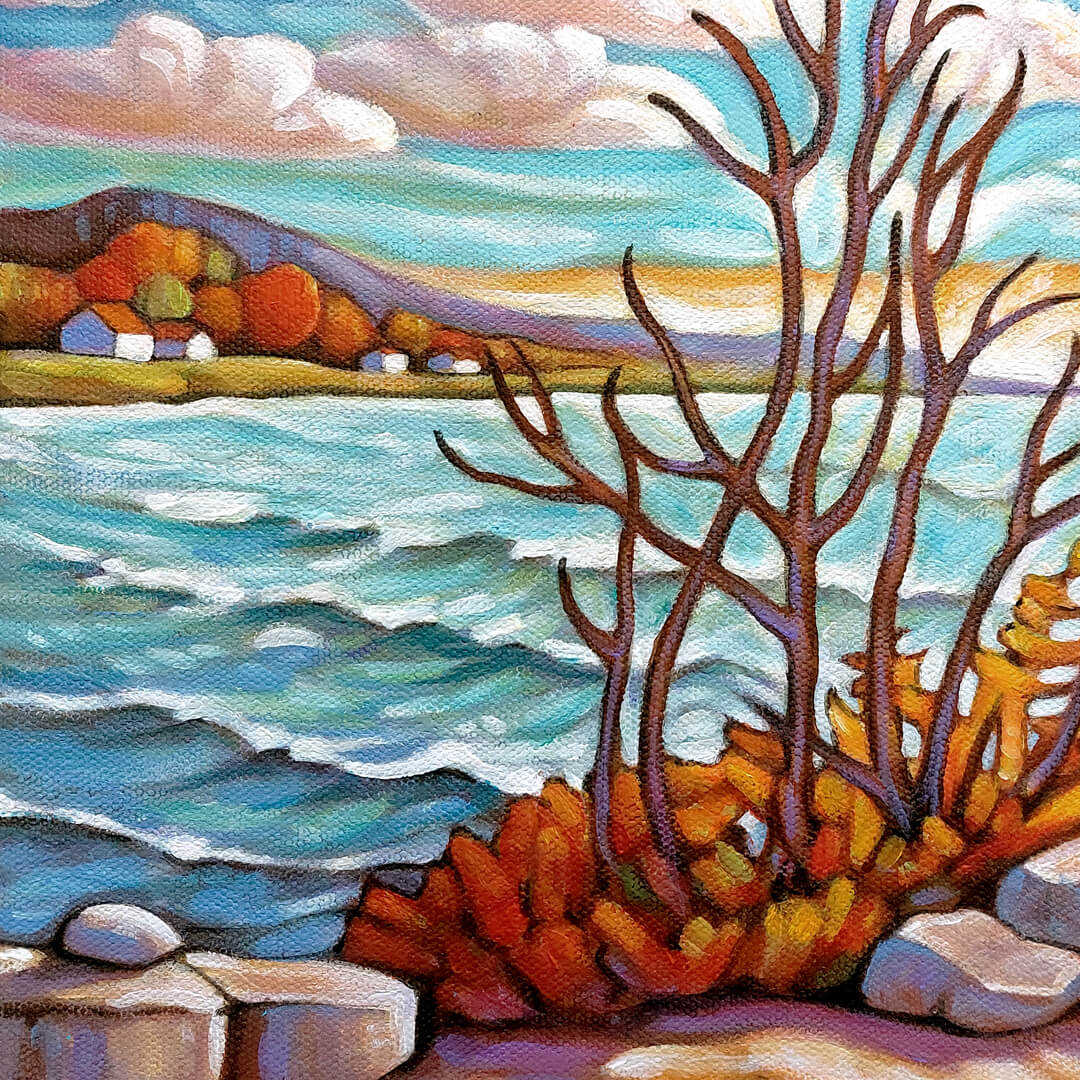 Little Beach Rhythm, Lakeside Portals, Original Painting 9x12