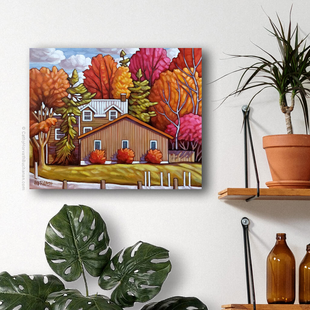 Autumn Emporium - Original Painting - Original Painting wall setting by artist Cathy Horvath Buchanan