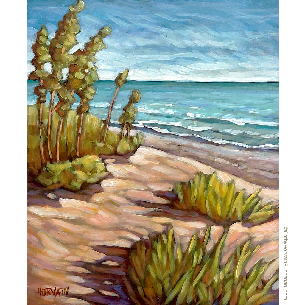 End of Erie Rest - Original Painting by artist cathy horvath buchanan