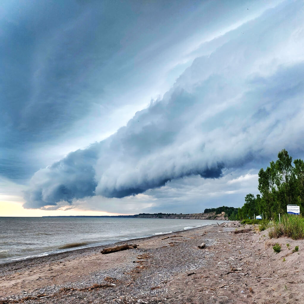 Erie Storm, Plein Air Original Painting 8x10