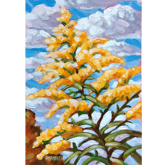 DAY 19 - Goldenrod Original Painting - Autumn Art Journal