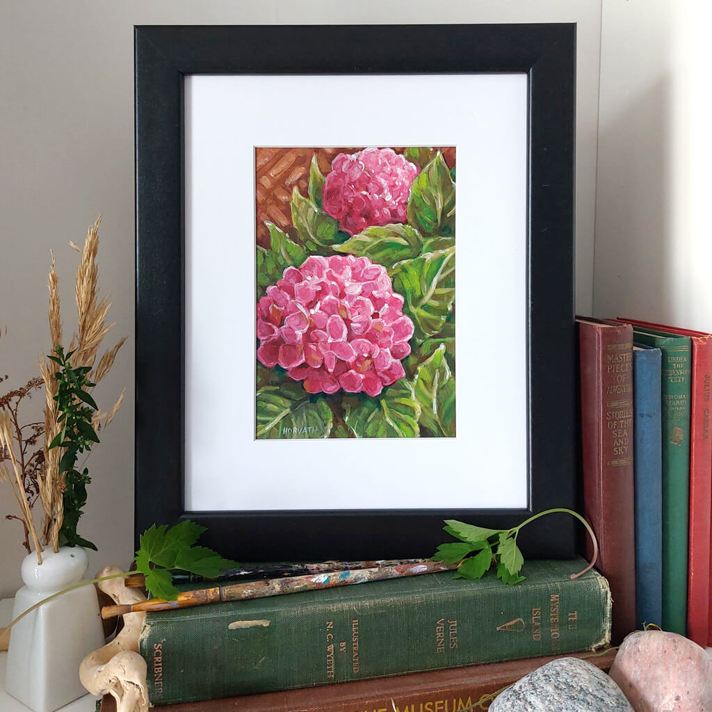 DAY 8 - Hydrangea Original Painting - Autumn Art Journal