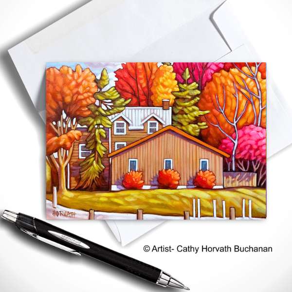 Port Stanley Autumn Emporium Art Card, 5x7 Greeting Card