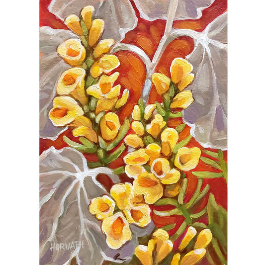 DAY 28 - Snapdragons Original Painting - Autumn Art Journal