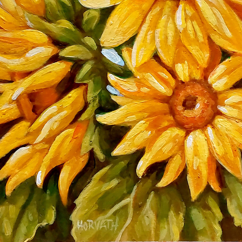 DAY 23 -Sunflowers Original Painting - Autumn Art Journal