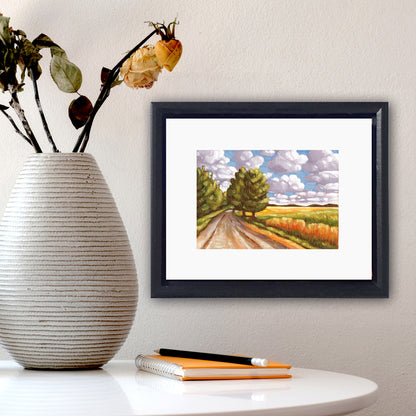 Country Road Bend - Original Painting on Paper