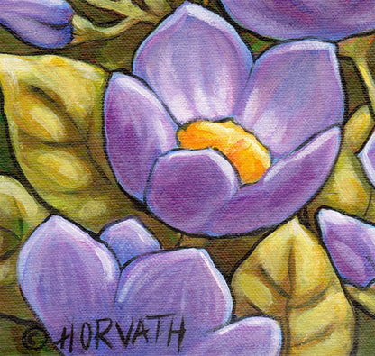 fenced country blooms painting detail 1 by cathy horvath buchanan