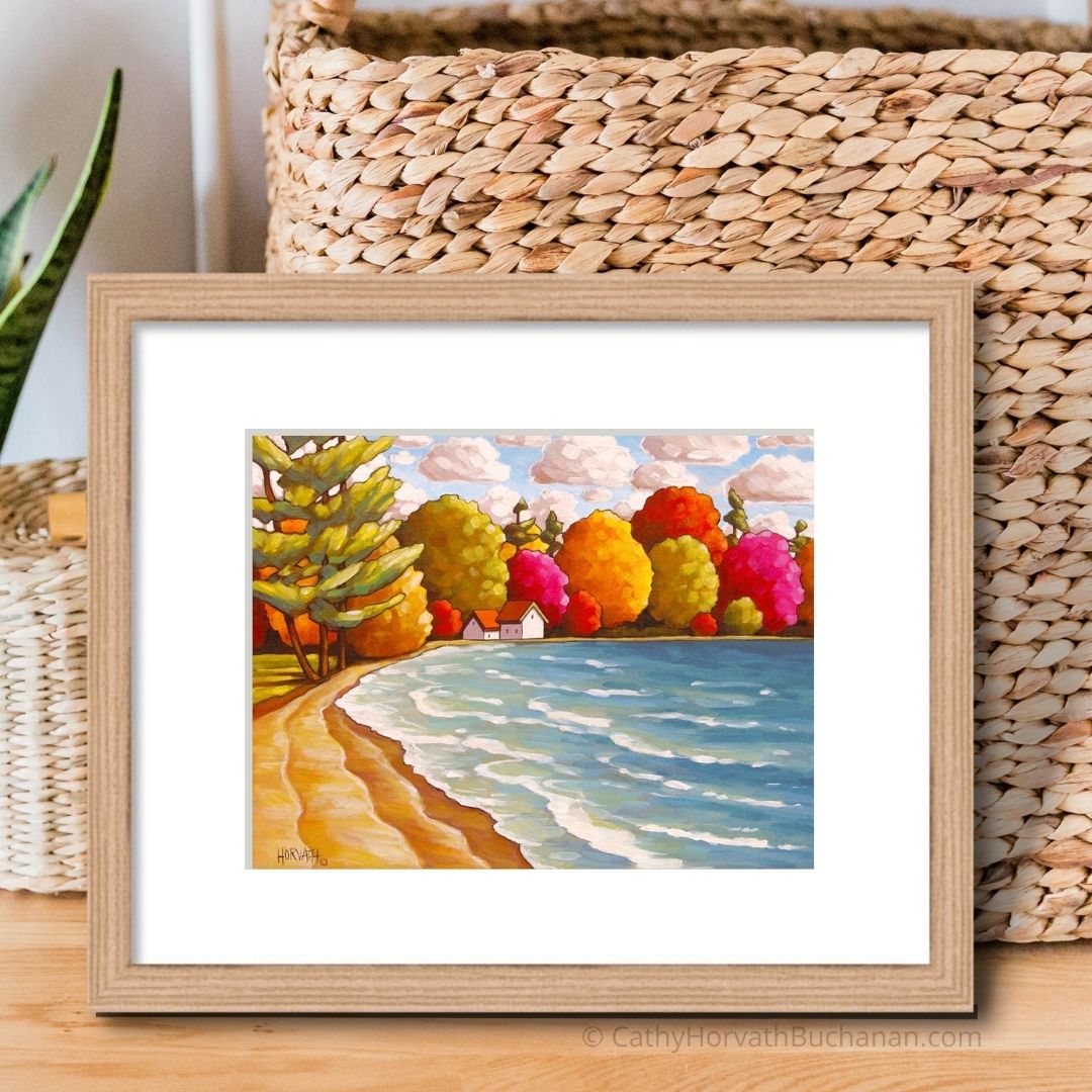 Coastal Lake of Bays Giclee, Summer Cottage Decor Art Print by artist Cathy Horvath buchanan