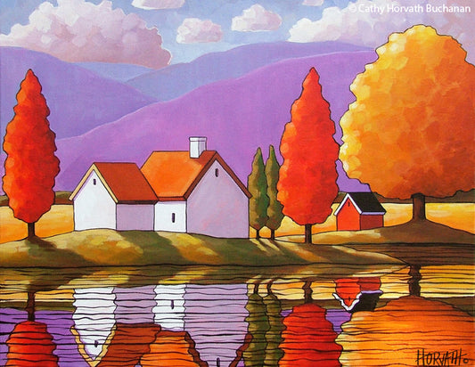 Mountain Tree Colors - Art Print giclee by artist Cathy Horvath Buchanan