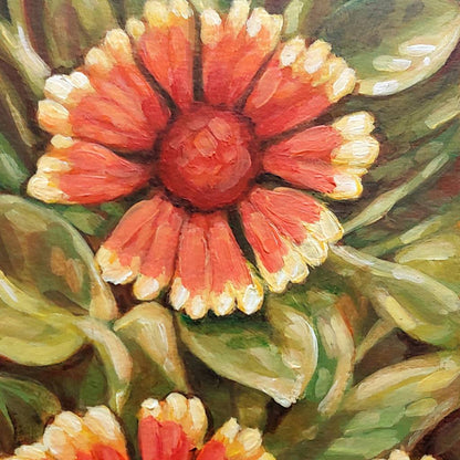 DAY 15 - Blanket Flowers Original Painting a Day