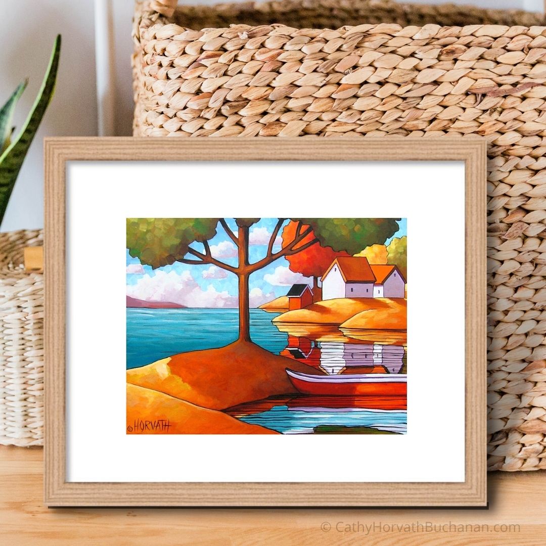 5x7 Set of 4 Coastal Beach Scenes Art Prints, Summer Seascape Collection