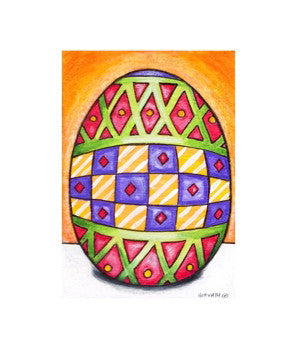 Mini Easter Eggs Collection Art Prints, Set of 4 Decorative Easter Giclees