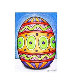 Mini Easter Eggs Collection Art Prints, Set of 4 Decorative Easter Giclees