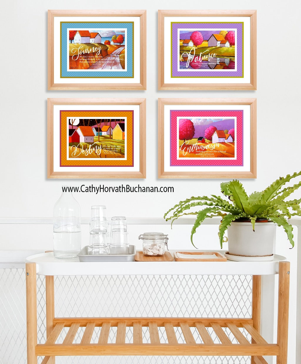 Journey set of 4 Collection Inspirational Quote Wall Art Printable Download by Cathy Horvath Buchanan