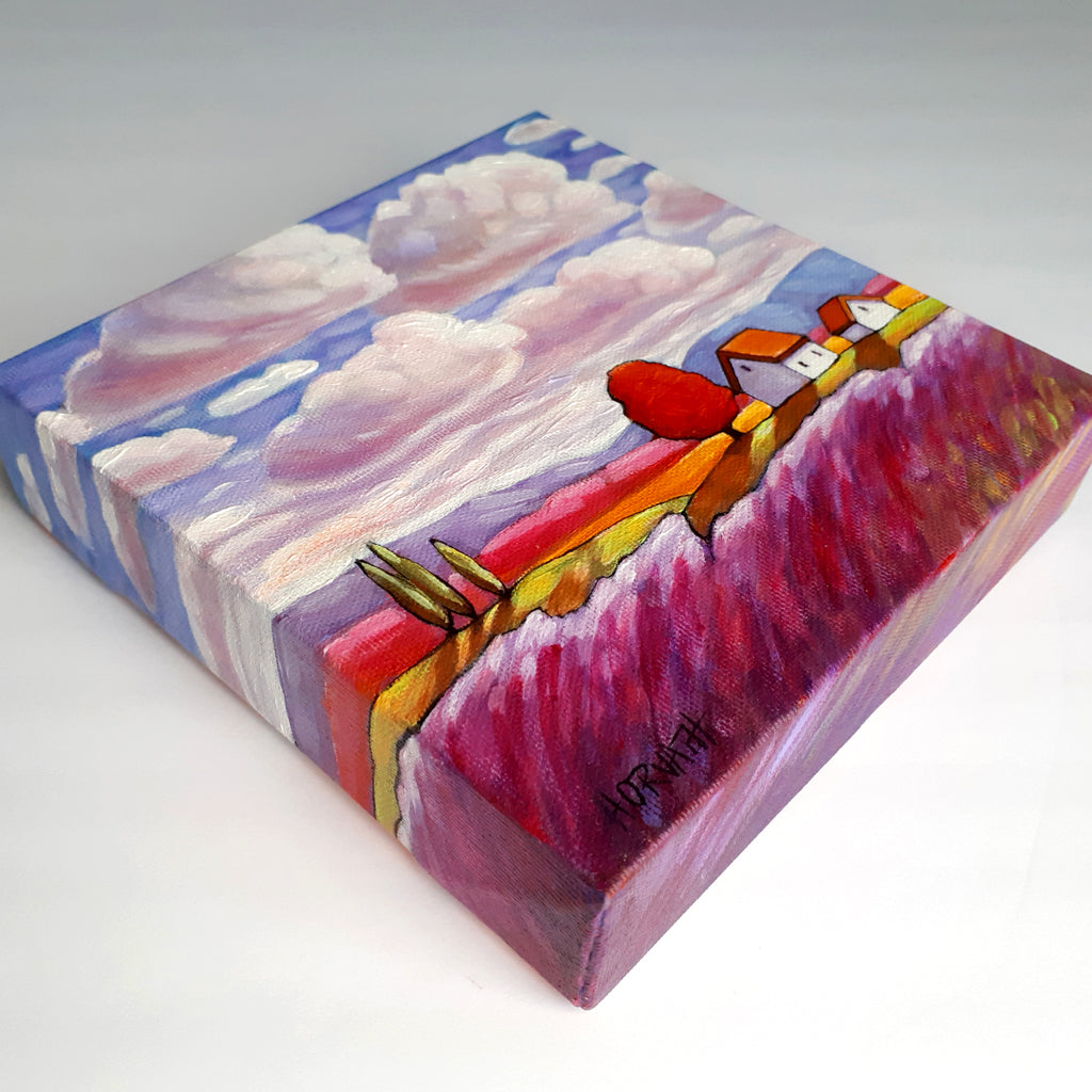 Lavender Under Clouds - Original Painting