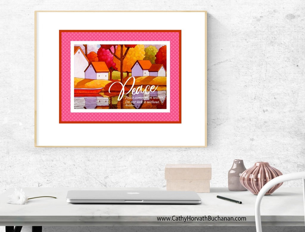 Happiness Set of 4 collection quote art printables, wall art download by Cathy Horvath Buchanan