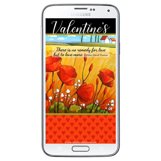 Happy Valentine's - Digital Device Wallpapers artist Cathy Horvath Buchanan