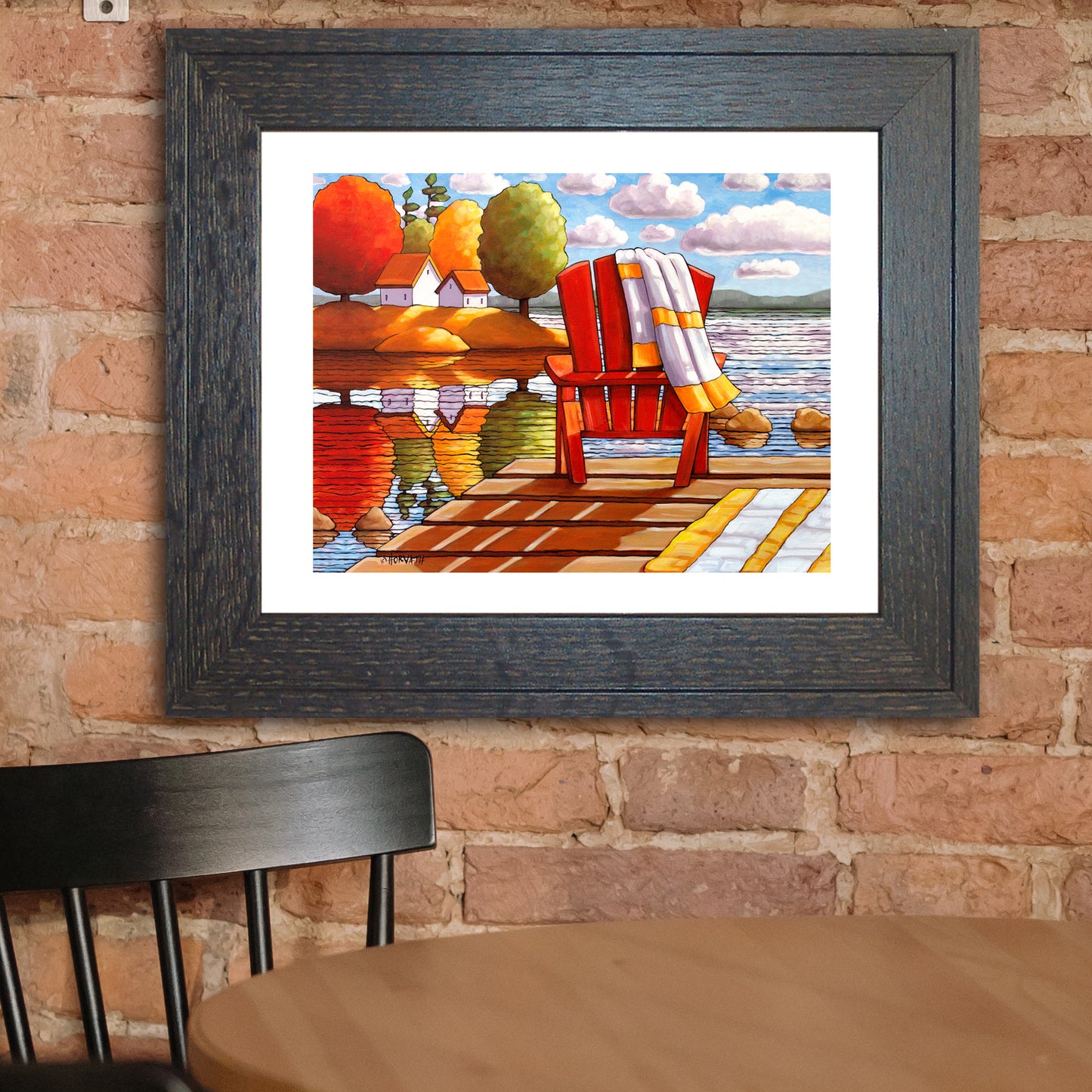 Red Deck Chair View - Art Print by Cathy Horvath Buchanan