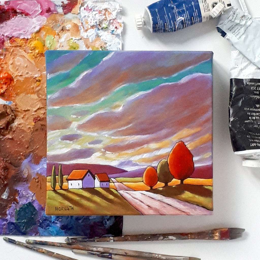Road to Colorful Sky - Original Painting