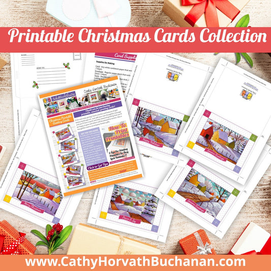 Printable Christmas holiday cards in my shop