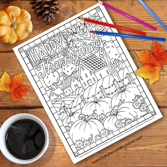 Thanksgiving coloring activity