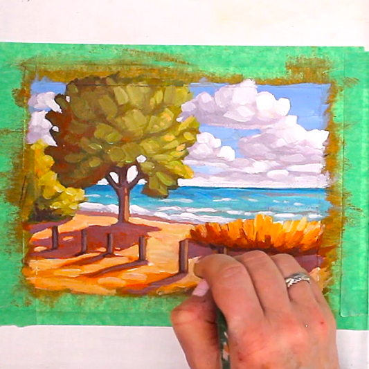 Beach Posts Painting Video