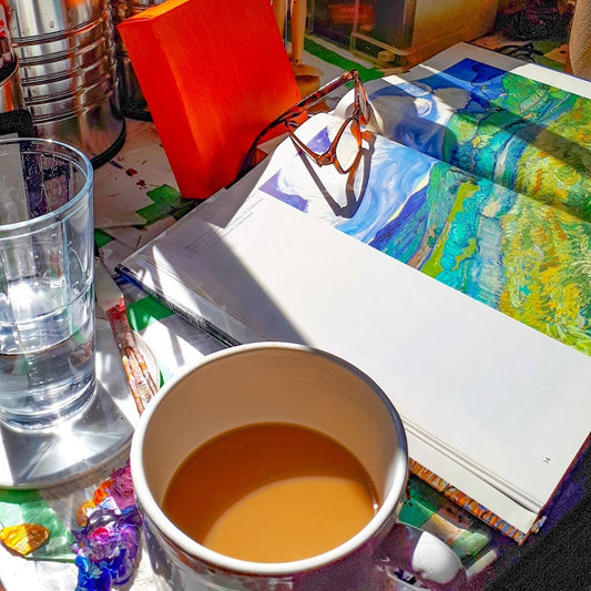 coffee with art books