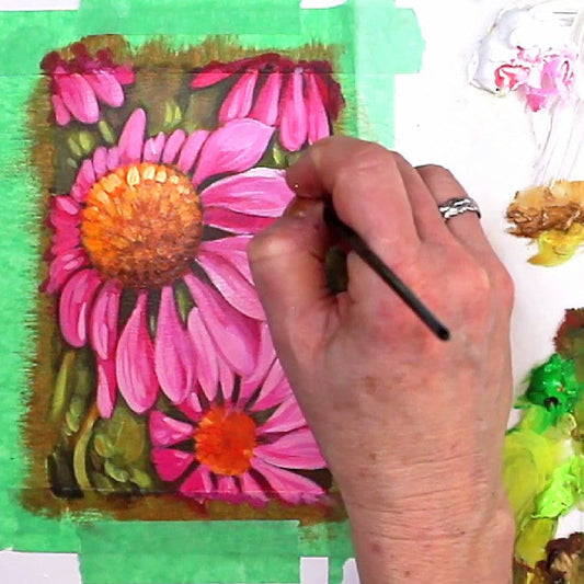 Coneflower Flower Painting Video