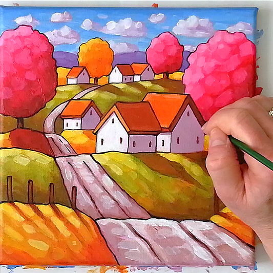 Cottage Road Painting Video