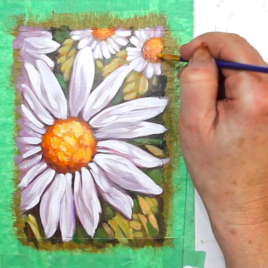 Daisy Flower Painting Video