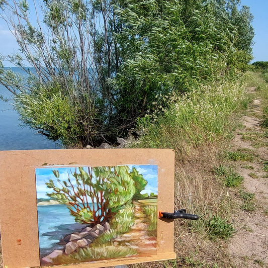 Lake view painting