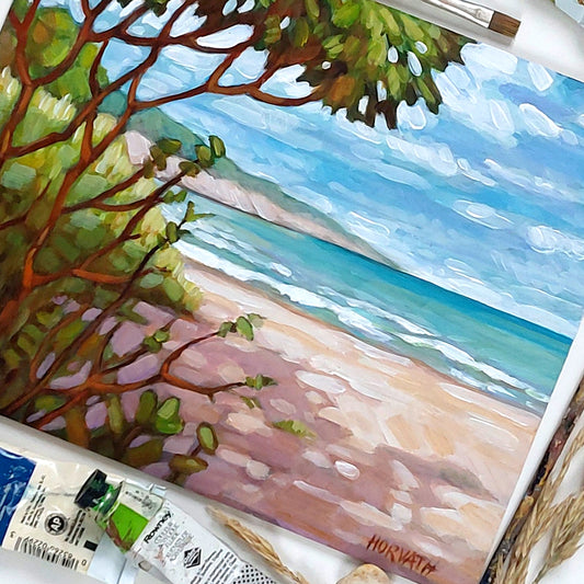 Painting on little beach