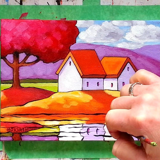 Cottage Mountain Painting Video