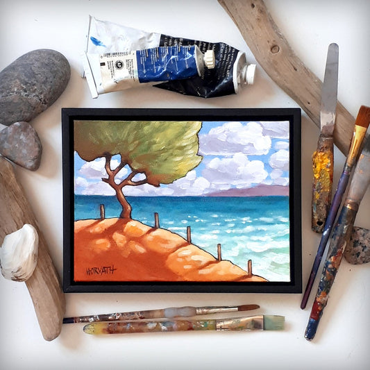 Beach Tree mini-painting