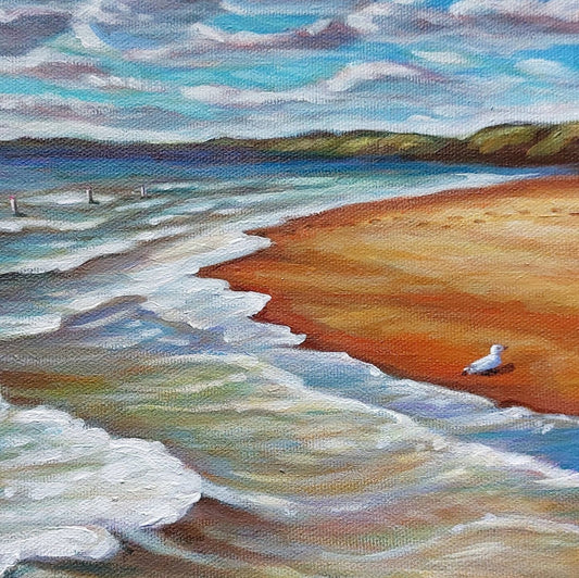 Detail pier waves painting