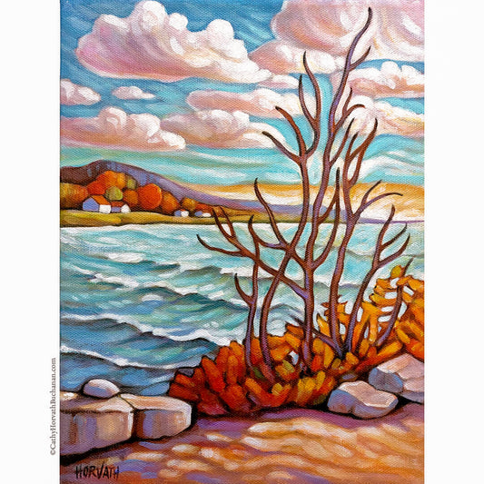 Little Beach Rhythm, Lakeside Portals, Original Painting 9x12