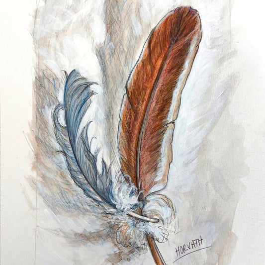 Feathers - Original Painting on Paper