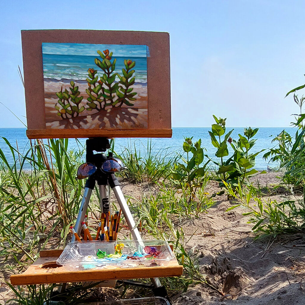 Beach Milkweed - Original Painting by artist cathy horvath buchanan